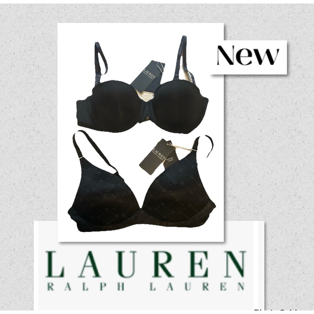 LAUREN RALPH LAUREN Lot Of 2 (NEW) 32C Wireless Full Coverage T-shirt Bras Luxe